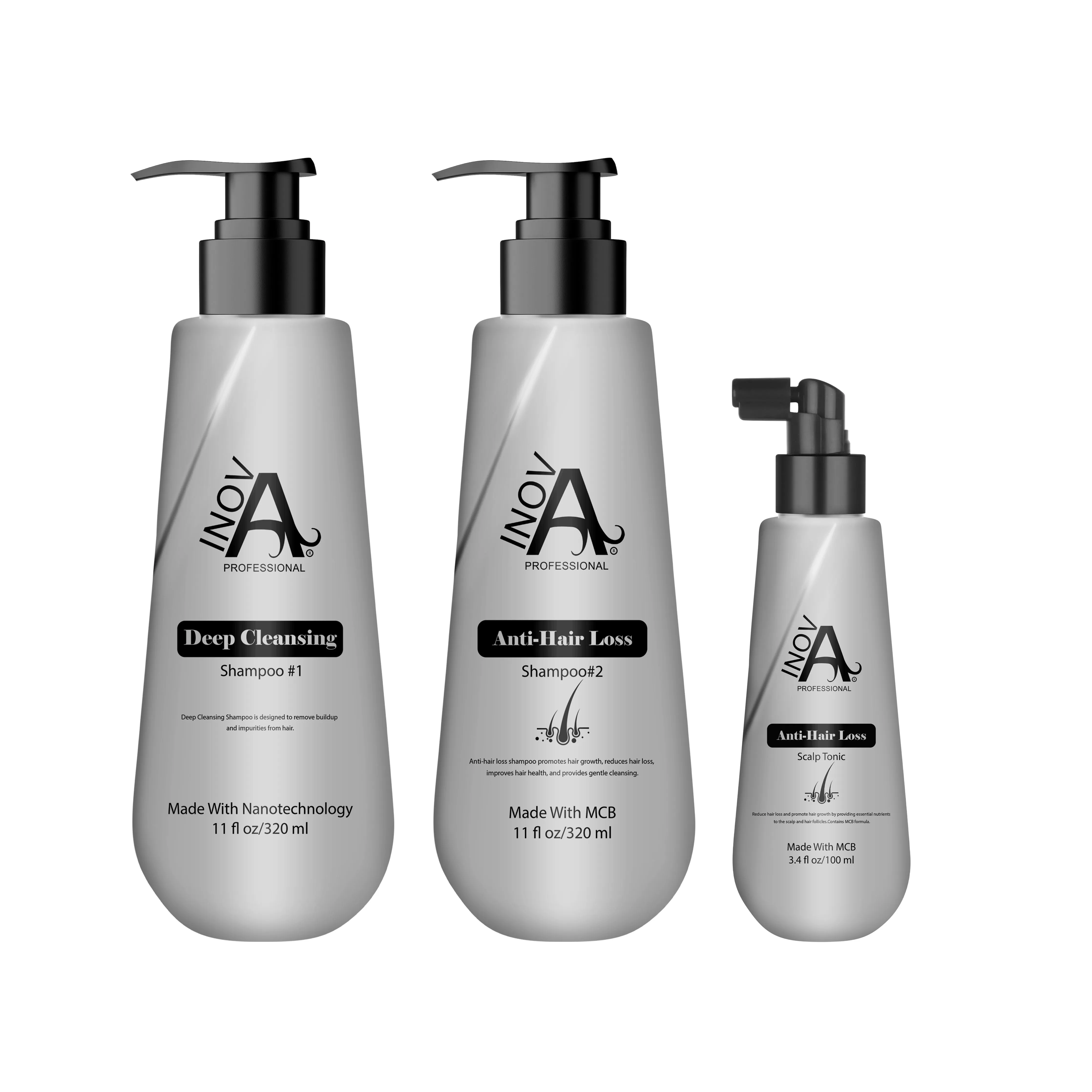 Inova Professional Anti-Hair Loss Sculp Tonic. Booster With MCB Biotechnology & Silk Spider Formulation 3.4 Oz salon