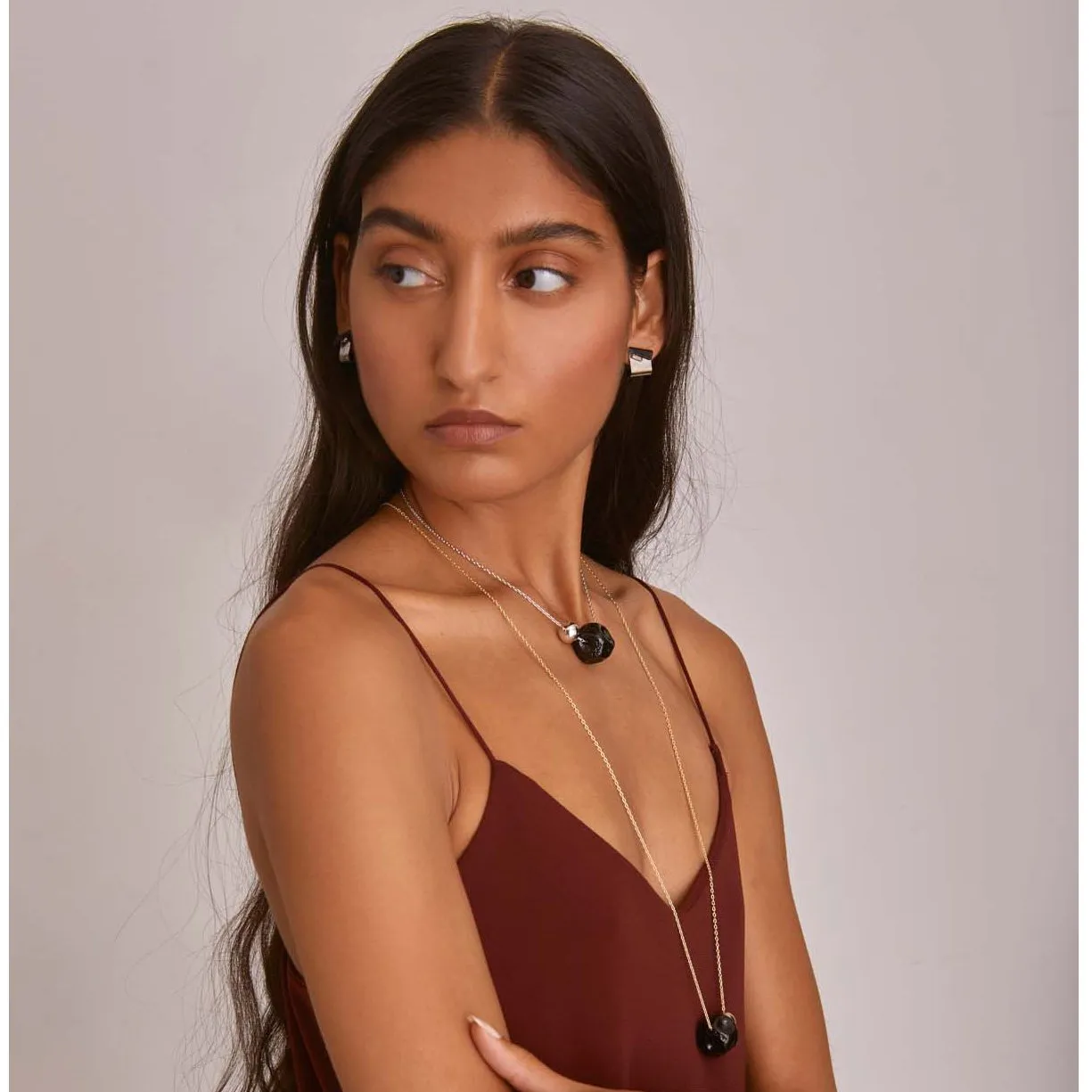 Ione Earring in Rhodium