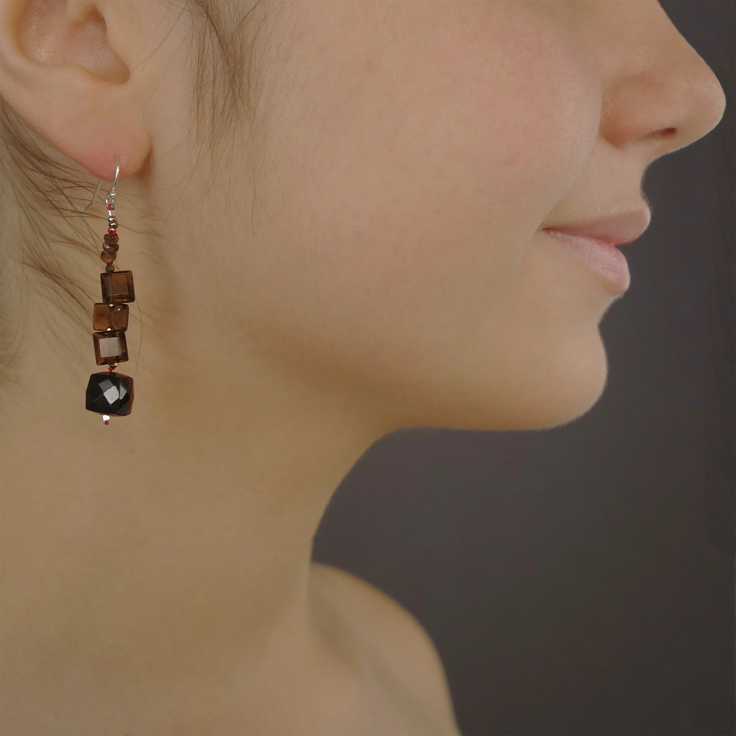 It's All Right: topaz and onyx earring