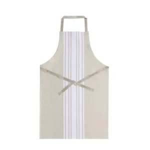 Jean Vier St Jean Apron with Beige   White Stripes