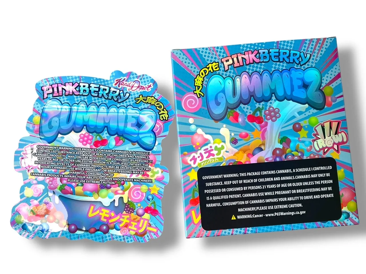 Kandy Depo Pinkberry Gummiez Mylar Bag with Box 3.5 Grams