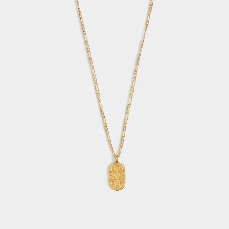Katie Loxton Waterproof Gold Libra Zodiac Necklace