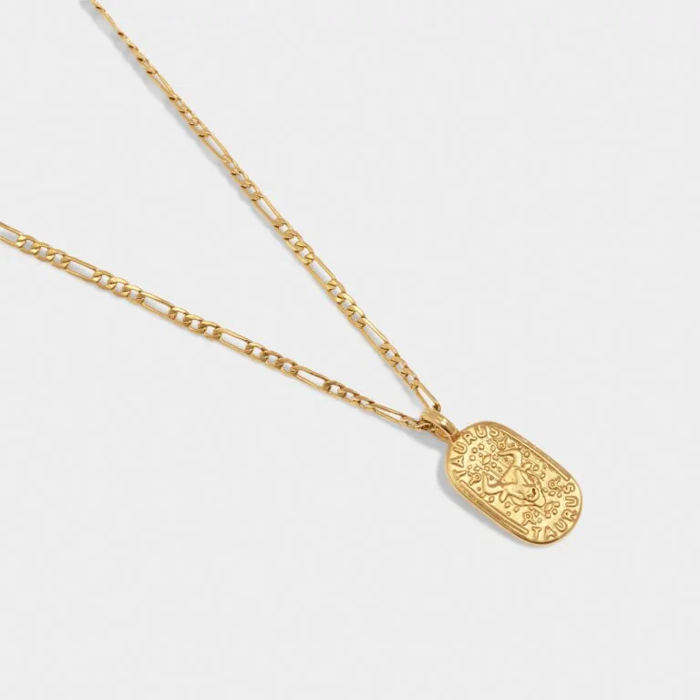 Katie Loxton Waterproof Gold Taurus Zodiac Necklace