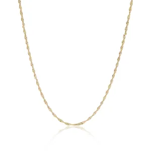 Kennedy 18K Gold PVD Singapore Chain Necklace