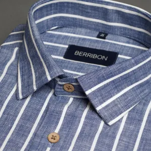 Keystone - Blue Striped Linen Shirt