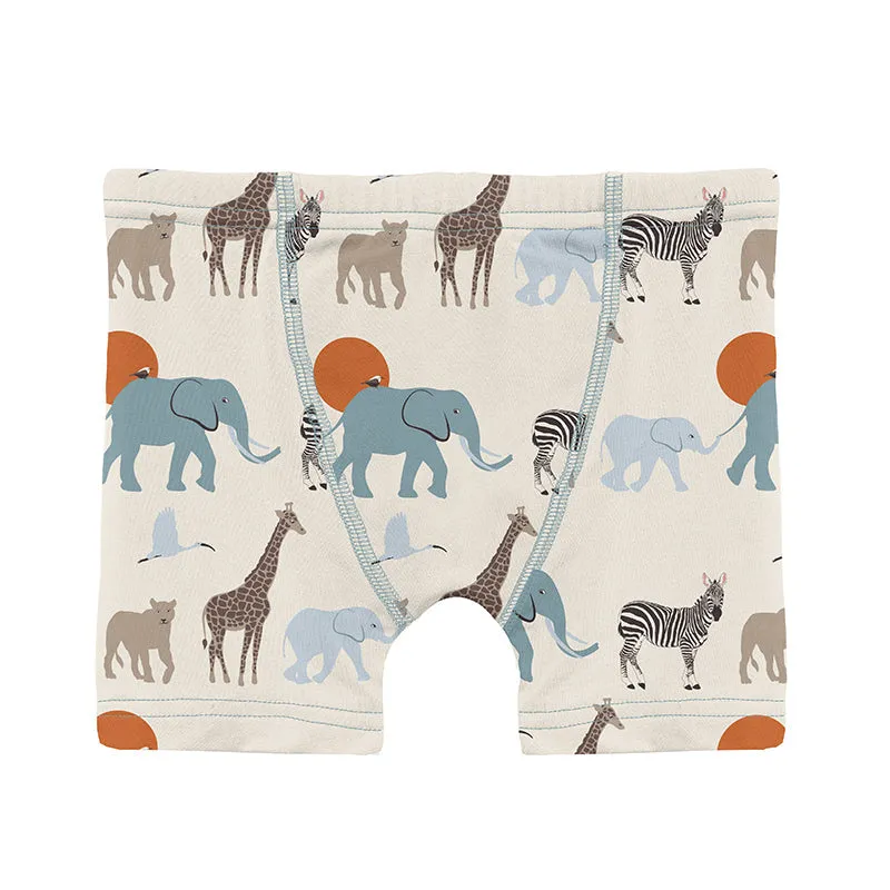 KicKee Pants Boxer Brief - Natural Just So Animals