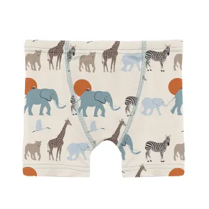 KicKee Pants Boxer Brief - Natural Just So Animals