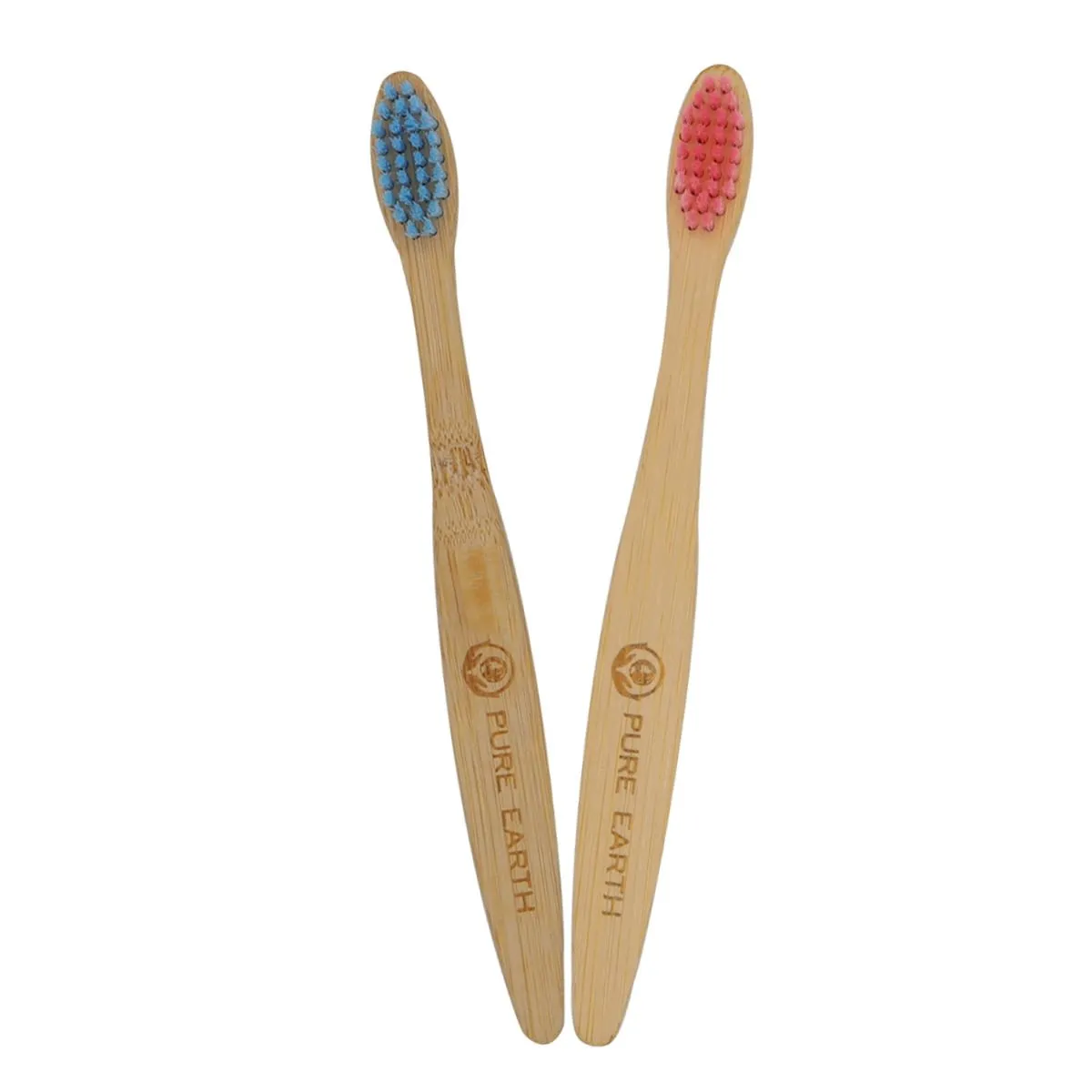 Kids Bamboo Toothbrush with Soft Bristles - Twin pack