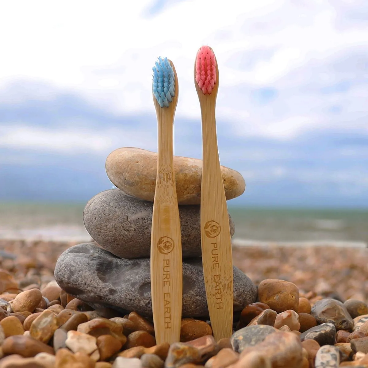 Kids Organic Bamboo Toothbrush - Double Pack - Starts at £1.64 per item