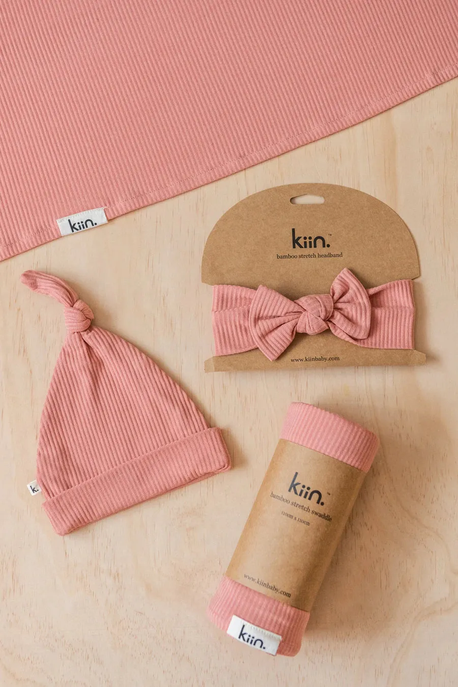 Kiin Organic Bamboo Stretch Swaddle - Blush