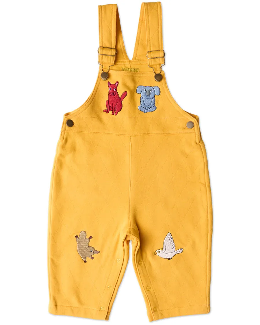 Kip & Co BABY | Home Among The Gum Trees Organic Cotton Quilted Fleece Overalls