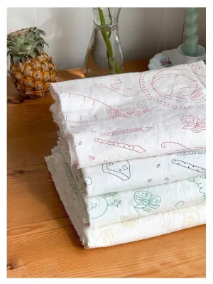 Kitchen Stitch Linen-Cotton Blend Fabric, Cotton Linen, Korean Fabric - Wide Width - In 5 Colors - By the Yard / 54700