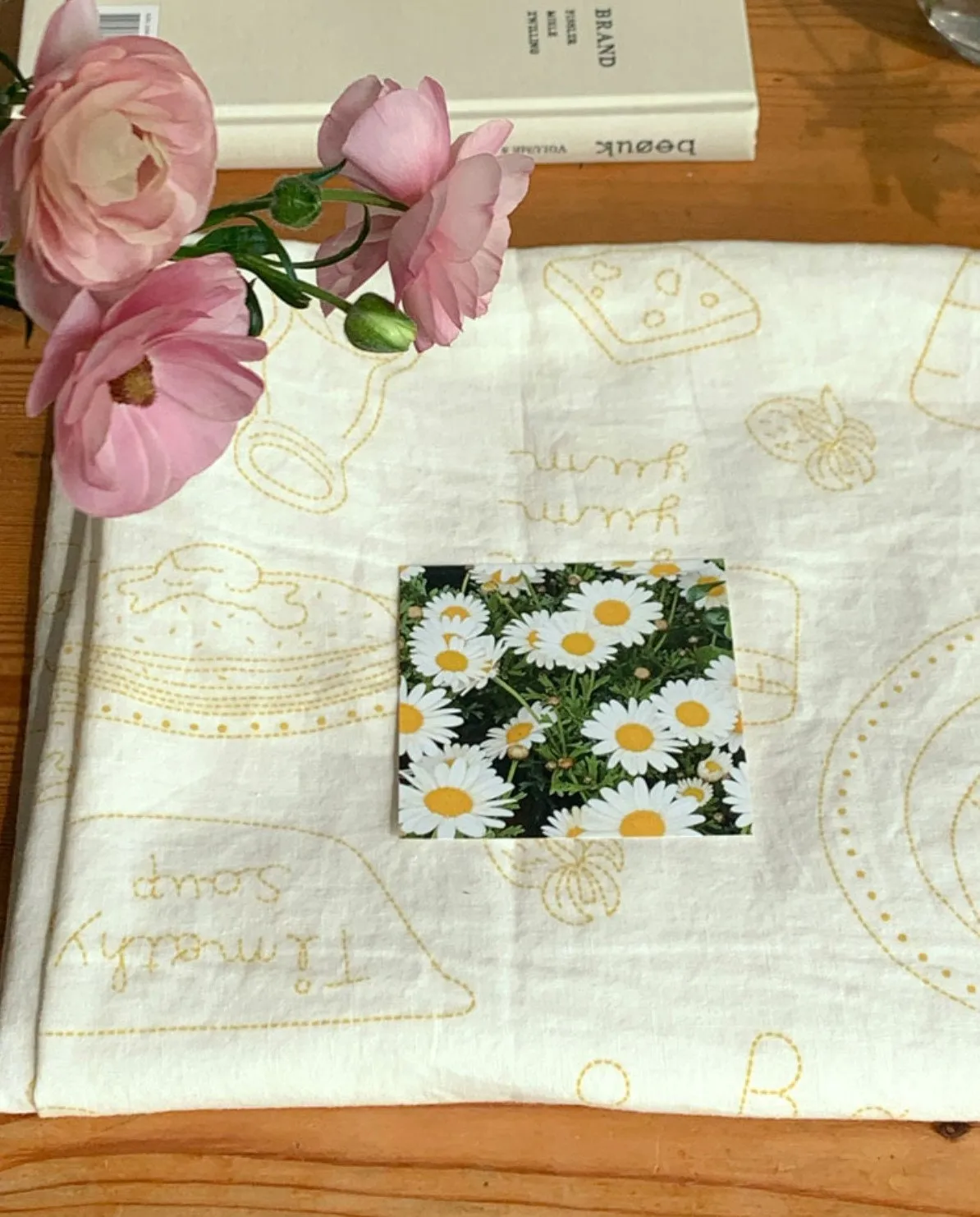 Kitchen Stitch Linen-Cotton Blend Fabric, Cotton Linen, Korean Fabric - Wide Width - In 5 Colors - By the Yard / 54700