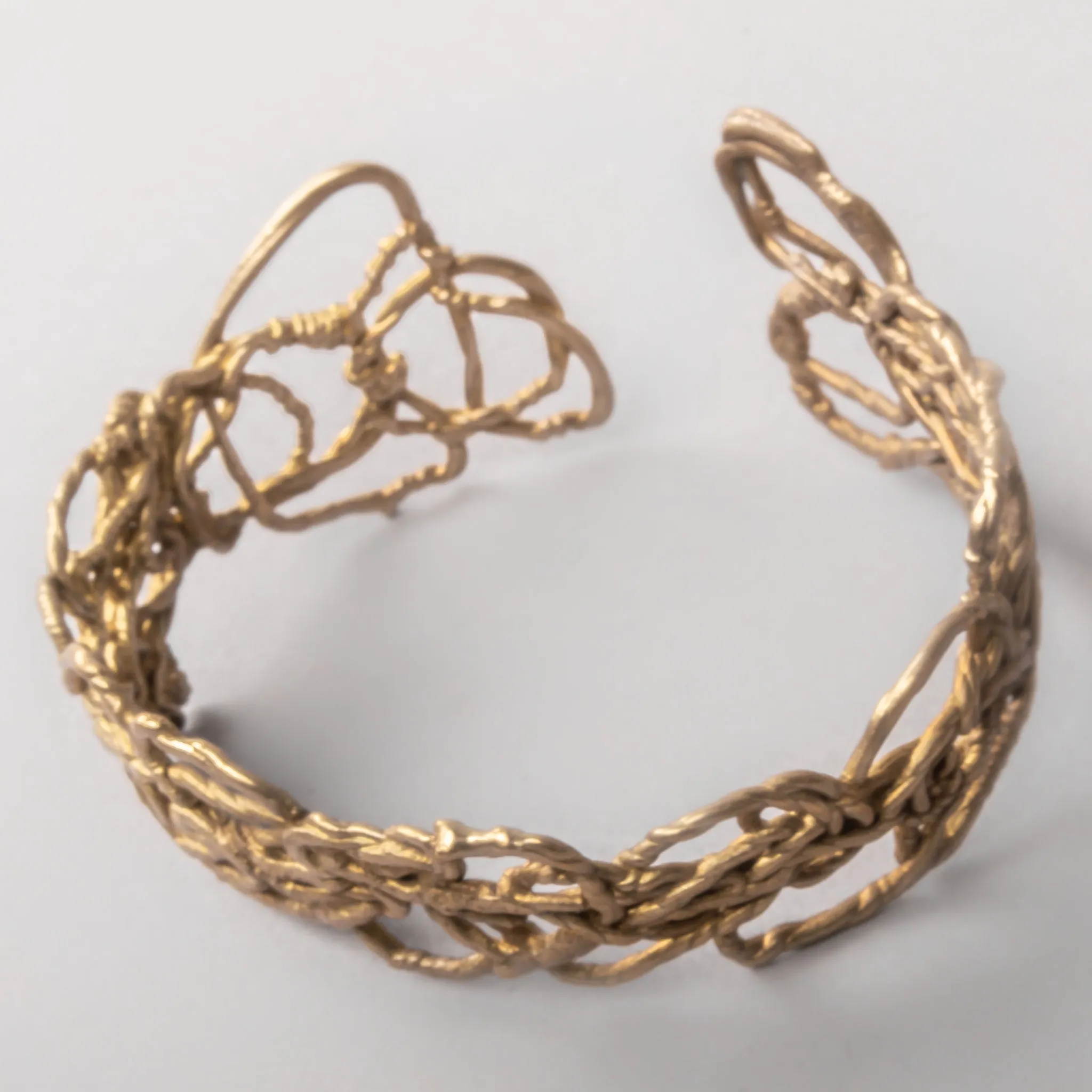 Knitted Gold Cuff Bracelet