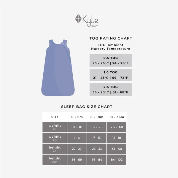 Kyte BABY Sleep Bag 2.5 Tog | Storm