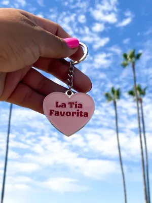 La Tía Favorita Keychain- metal