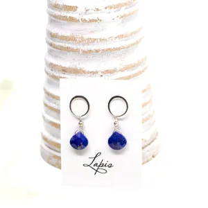 Lapis Luna Silver Earrings