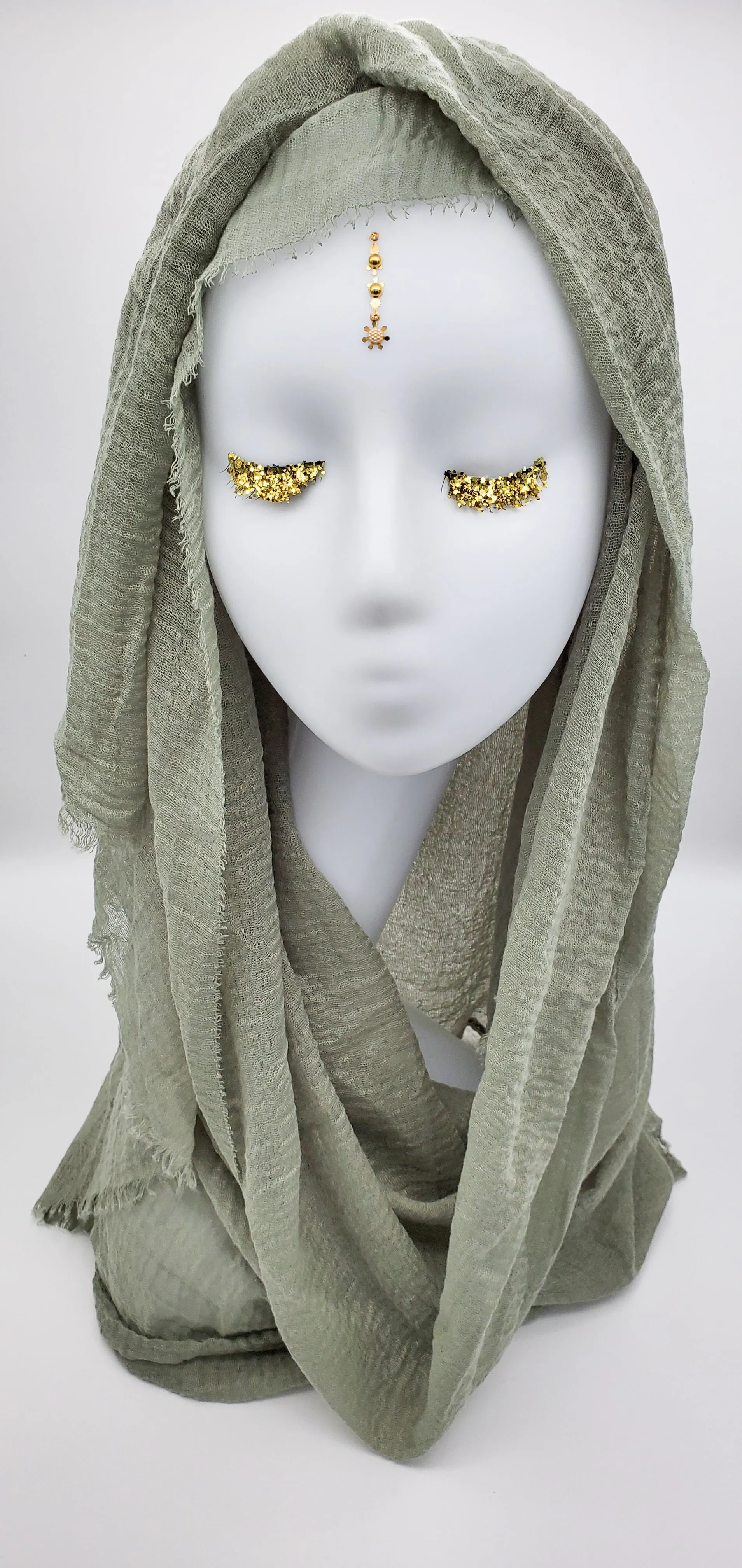 Layla Sage - Cotton & Linen Crinkle Scarf