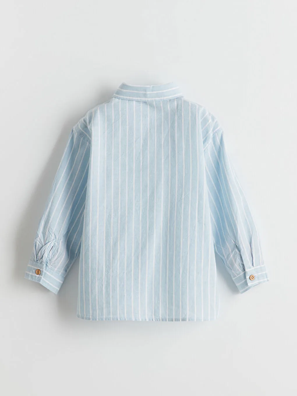 LCW Kids Blue Long Sleeve Striped Boy Shirt