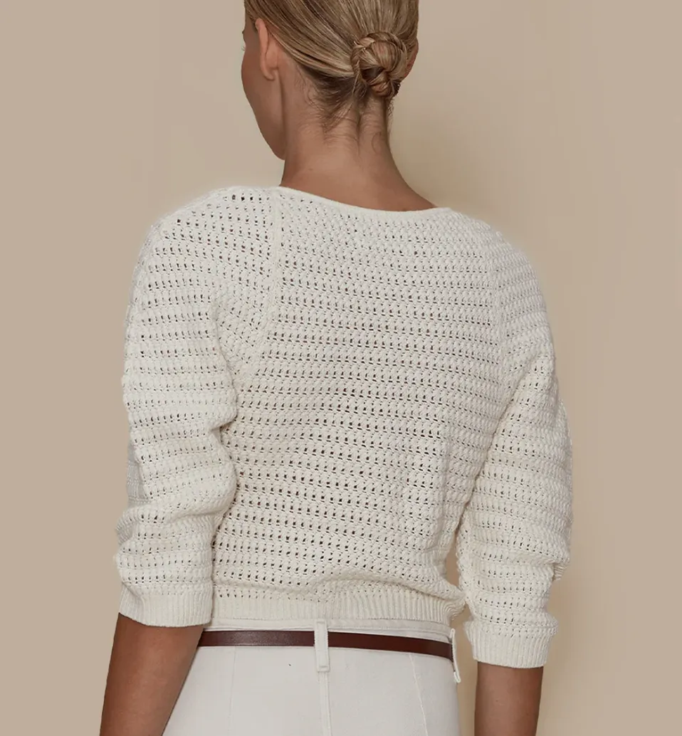 Le Jean - Linen Crochet Top - Sand