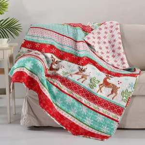 Let It Snow Quilted Throw