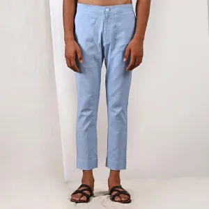 Light Blue Cotton X Linen Pant