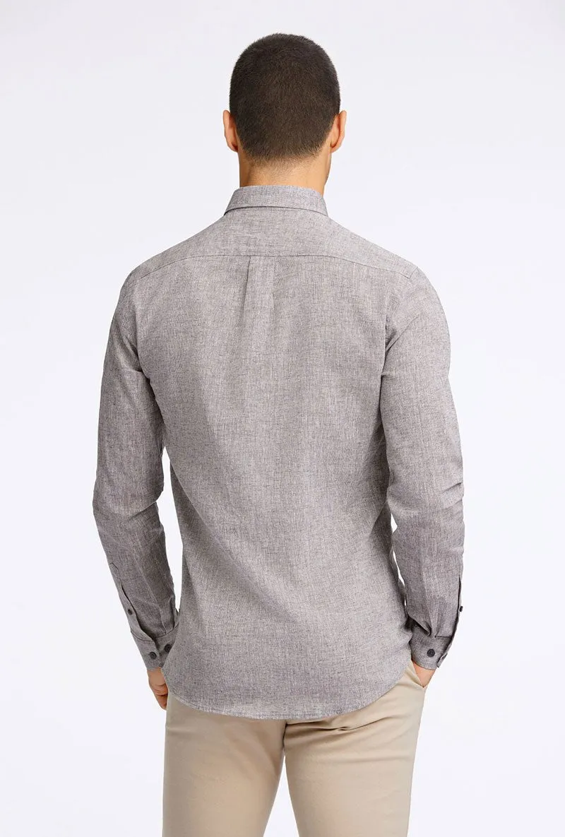 LINDBERGH COTTON LINEN LS SHIRT