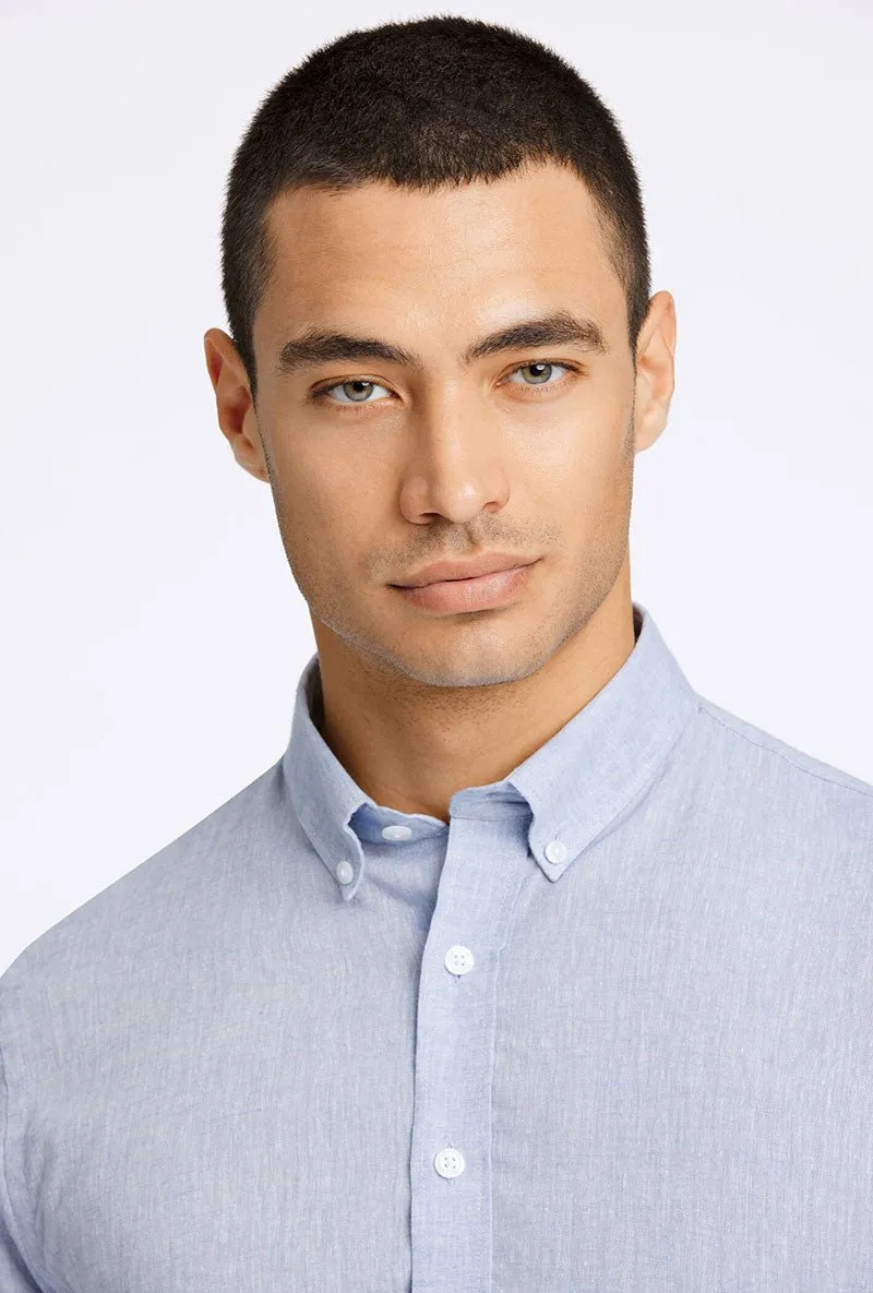 LINDBERGH COTTON LINEN LS SHIRT