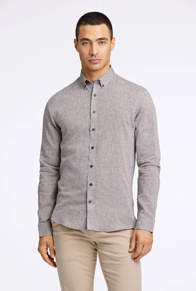 LINDBERGH COTTON LINEN LS SHIRT