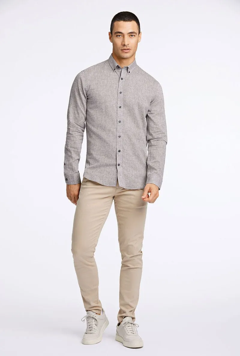 LINDBERGH COTTON LINEN LS SHIRT