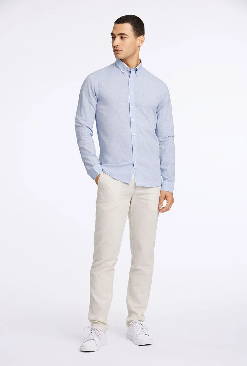 LINDBERGH COTTON LINEN LS SHIRT