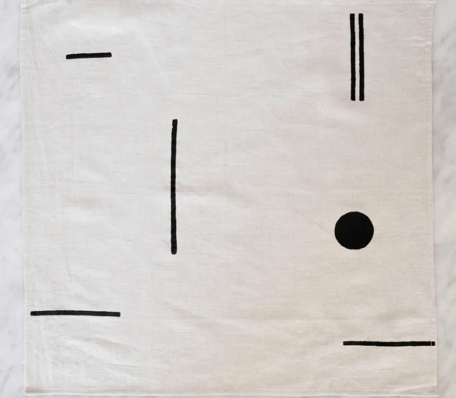 Line Dot Block Print Napkins