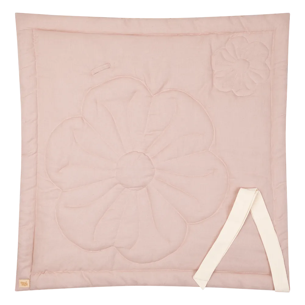 Linen Bloom Baby Horn Padded Linen Blanket - Powder Pink