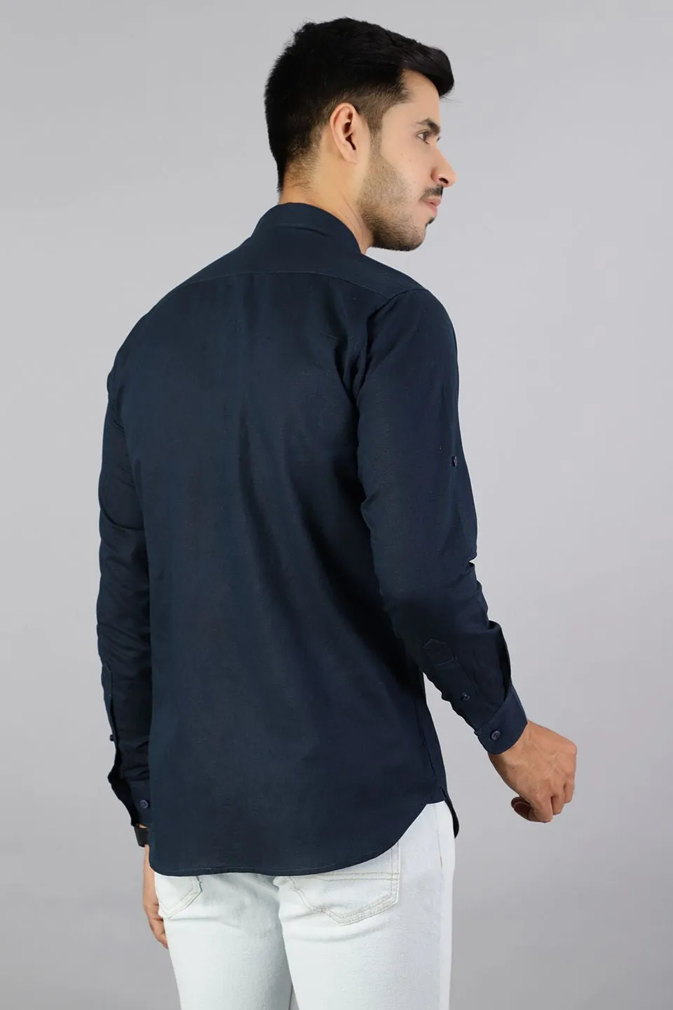 Linen Cotton Blue Shirt
