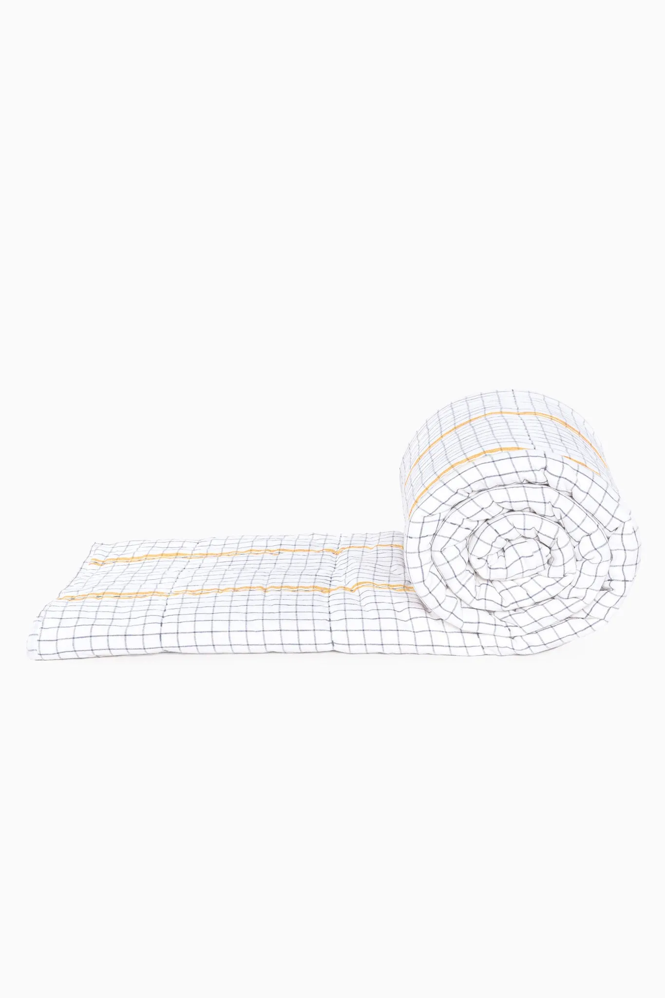 Linen Harmony Hand Quilted Quilt-Yellow