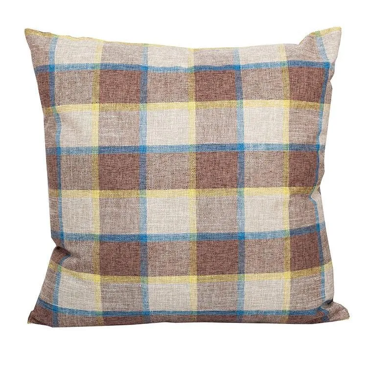 Linen House Checkmate Scatter Cushion 55 x 55cm Mocha Bay