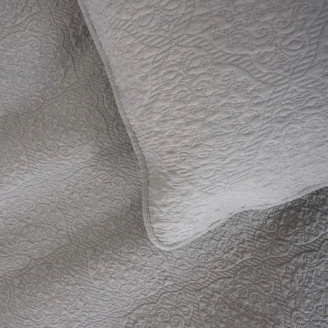 Linen House Coverlet Quilt Set Grey Lilou
