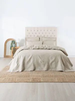 Linen House Coverlet Quilt Set Oatmeal Manon