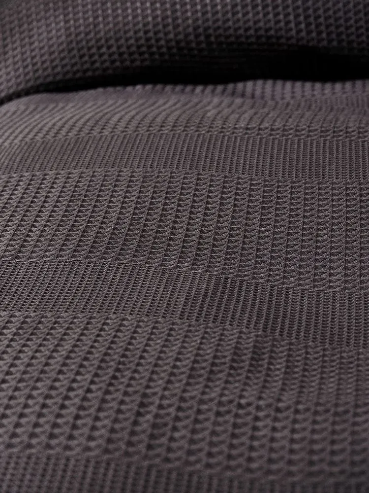 Linen House Derry Waffle Charcoal Duvet Cover Set