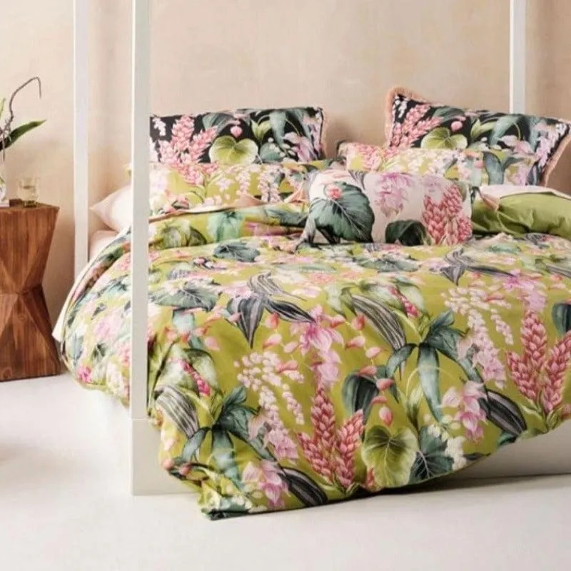 Linen House  Duvet Cover Set Moss Jonie