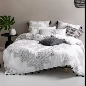 Linen House Grey Mexica Duvet Cover Set