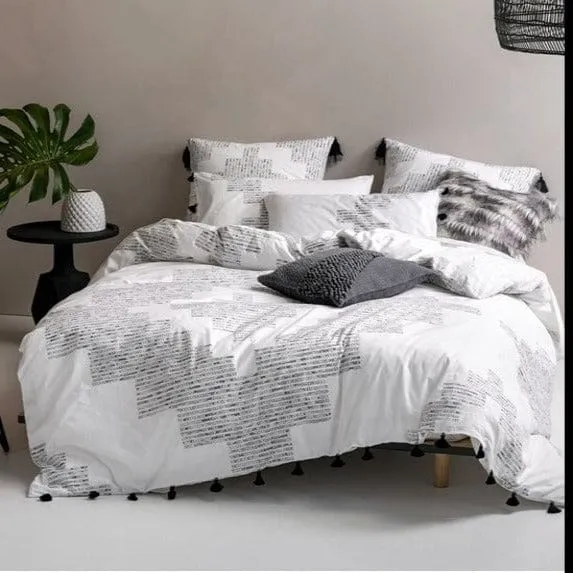 Linen House Grey Mexica Duvet Cover Set