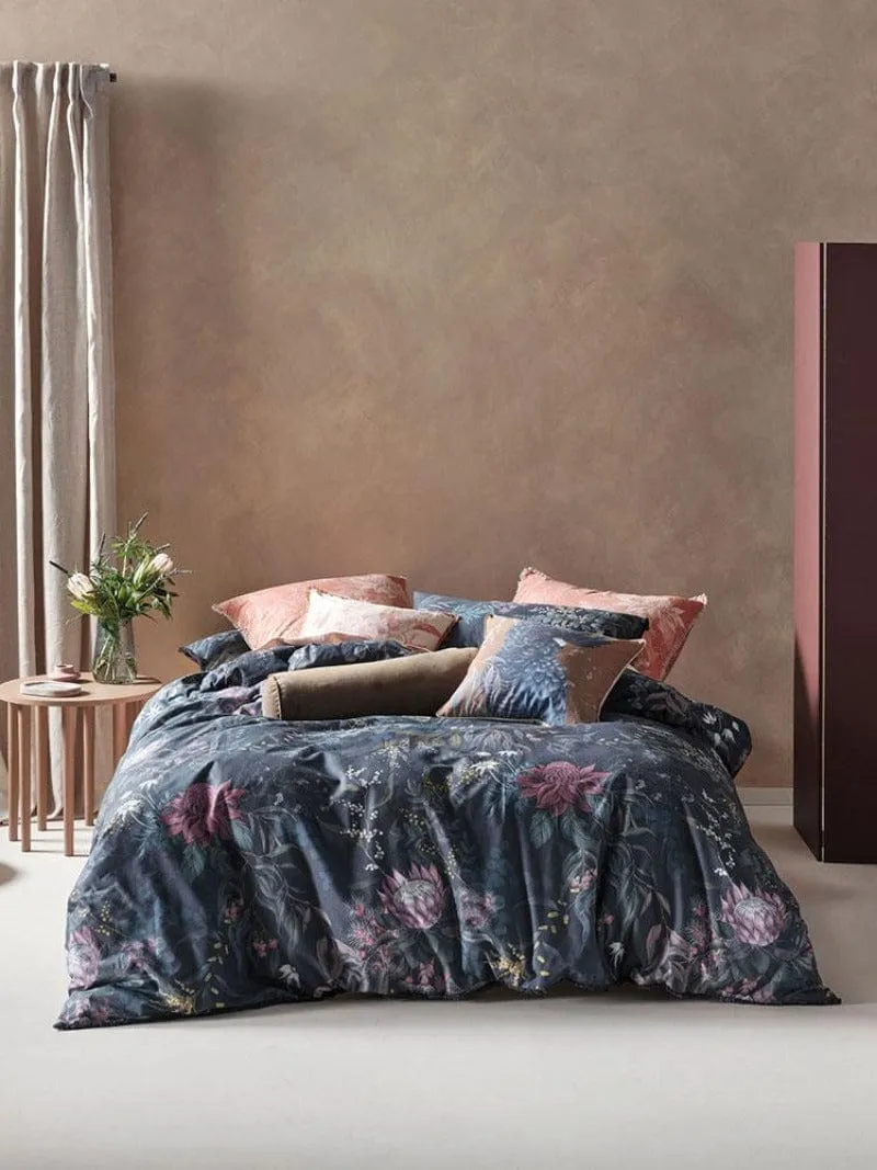 Linen House Navy Acacia Garden Duvet Cover Set