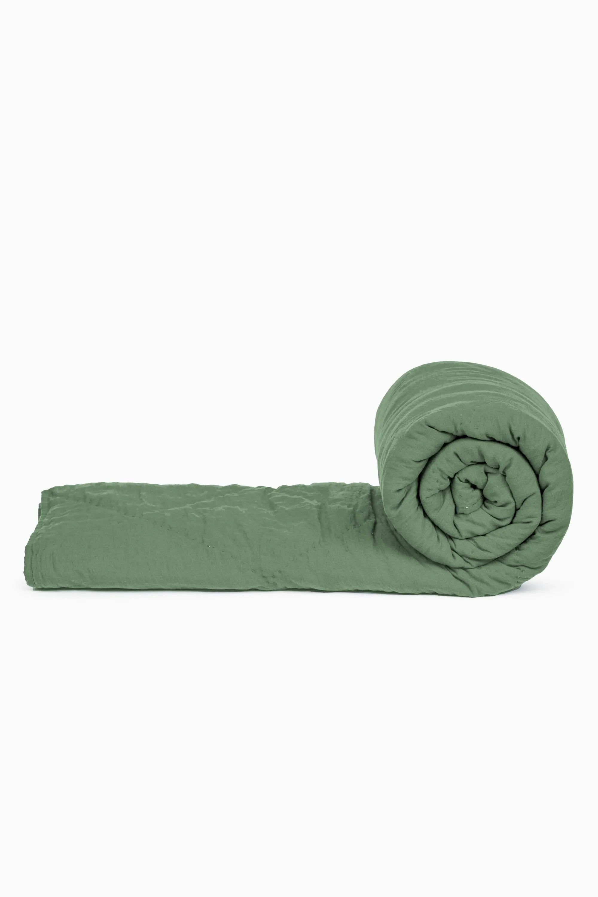 Linen Monotone Hand Quilted Quilt-Cinnamon Brown