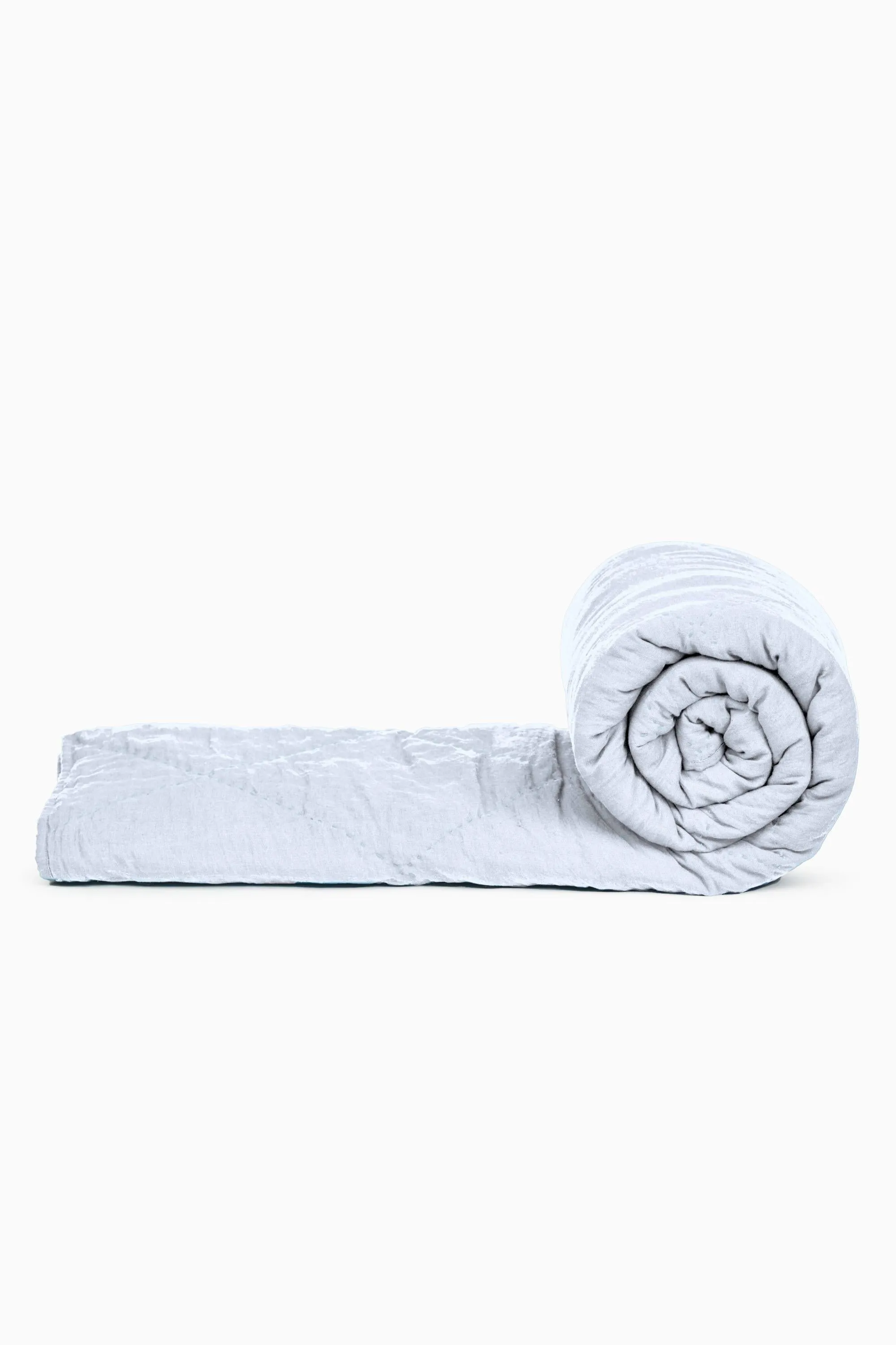 Linen Monotone Hand Quilted Quilt-Dusty Gold