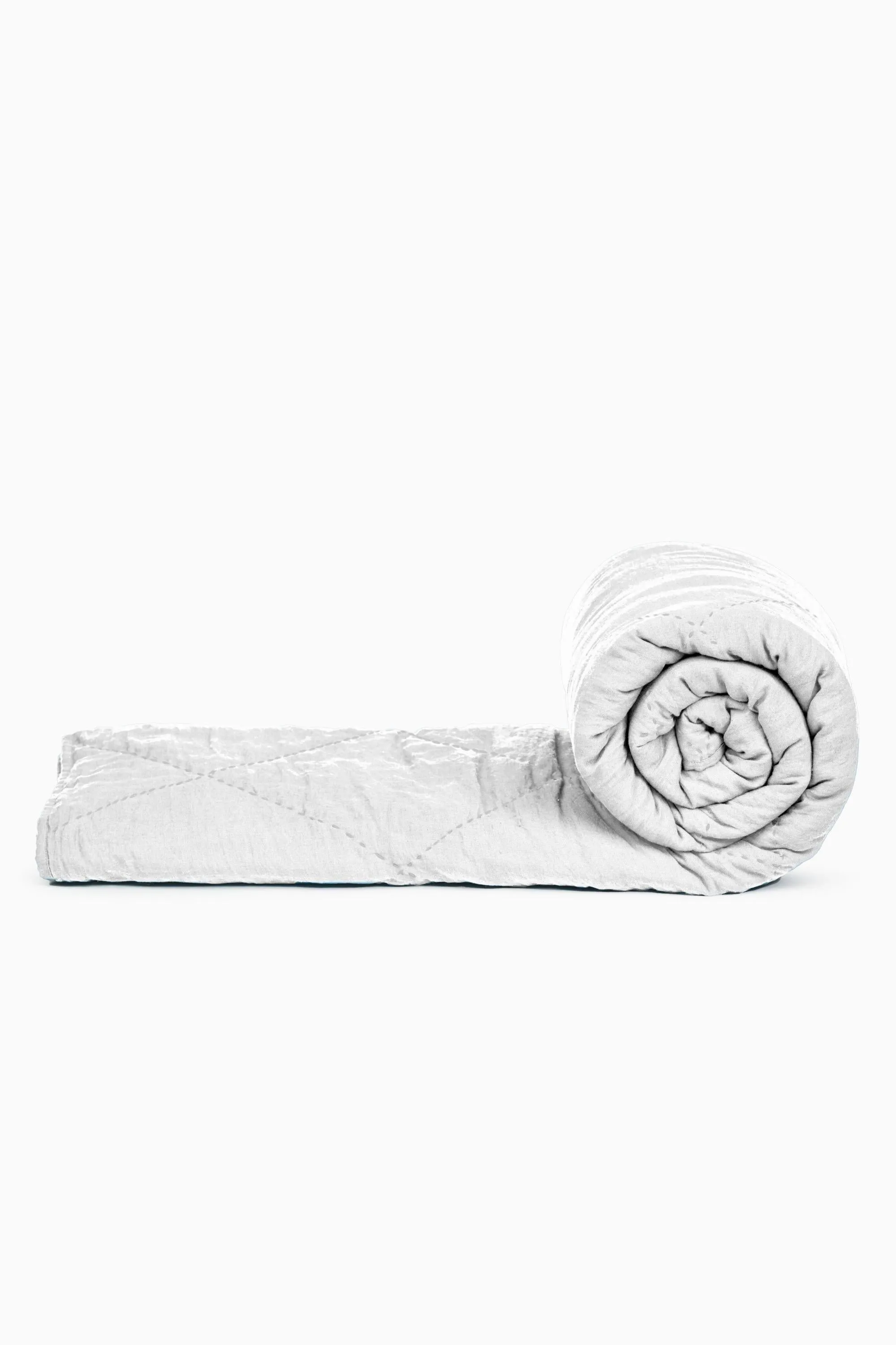 Linen Monotone Hand Quilted Quilt-Dusty Gold
