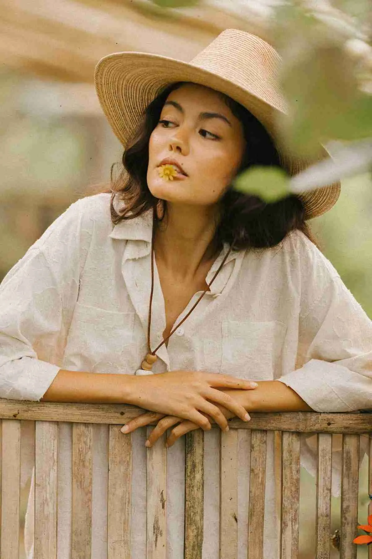 Linen Nidra Button Down Set In Bloom