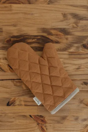 Linen Oven Mitt - Cinnamon