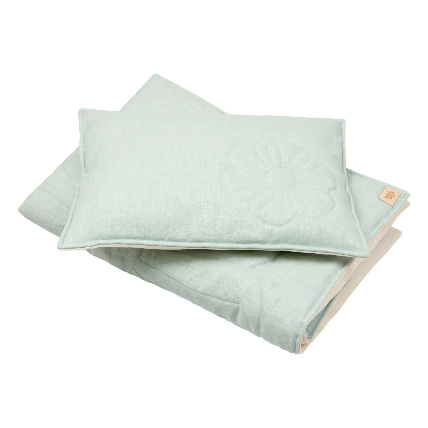 Linen "Mint" Flower Child Cover Set (Large)
