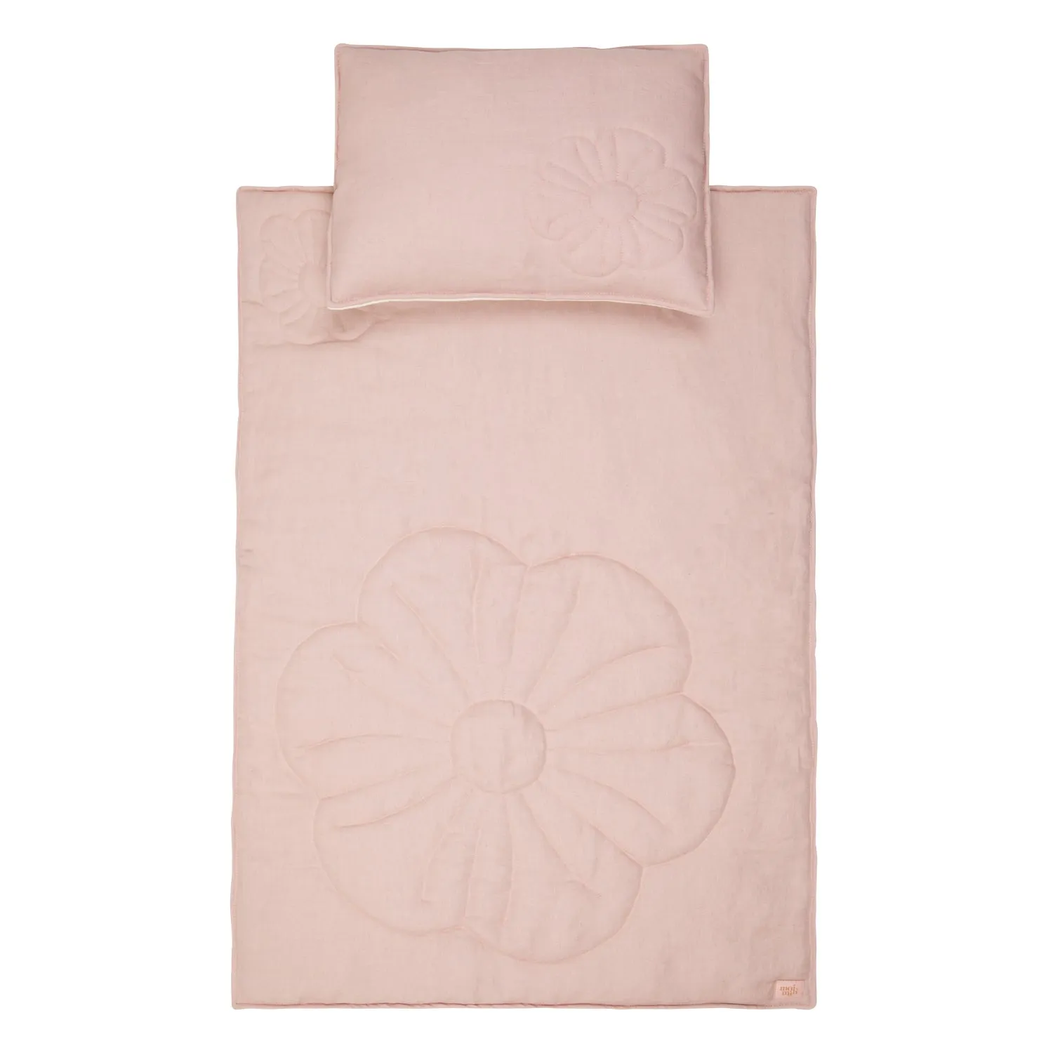 Linen "Powder Pink" Flower Child Cover Set